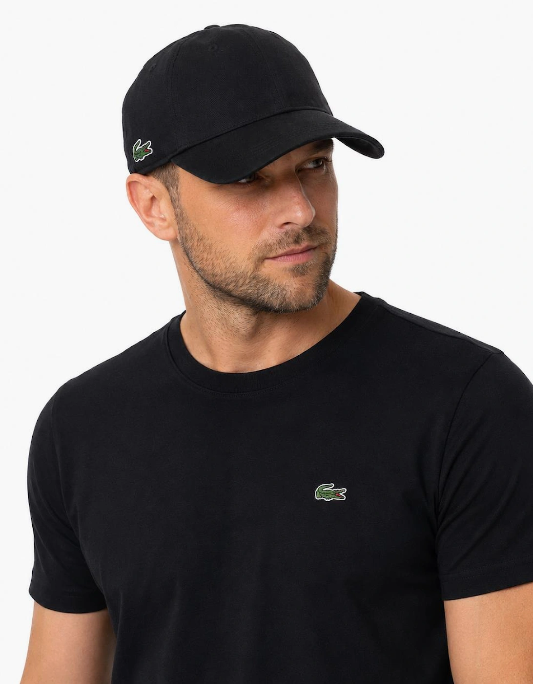 Lacoste Sport Lightweight Taffeta Baseball Cap Black