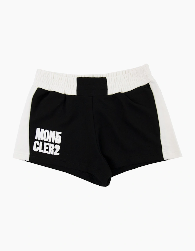 Moncler Junior Logo Shorts Black