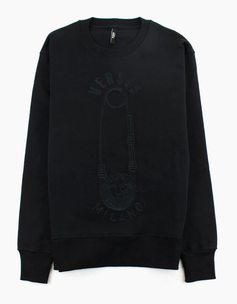 Versace Versus Embroidered Pin Sweatshirt Black