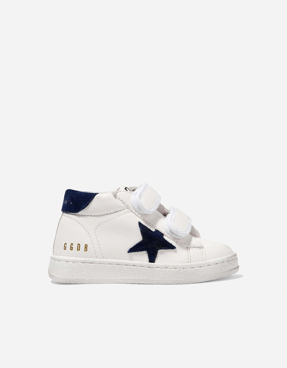 Golden Goose Kids June Leather Star Trainers in White