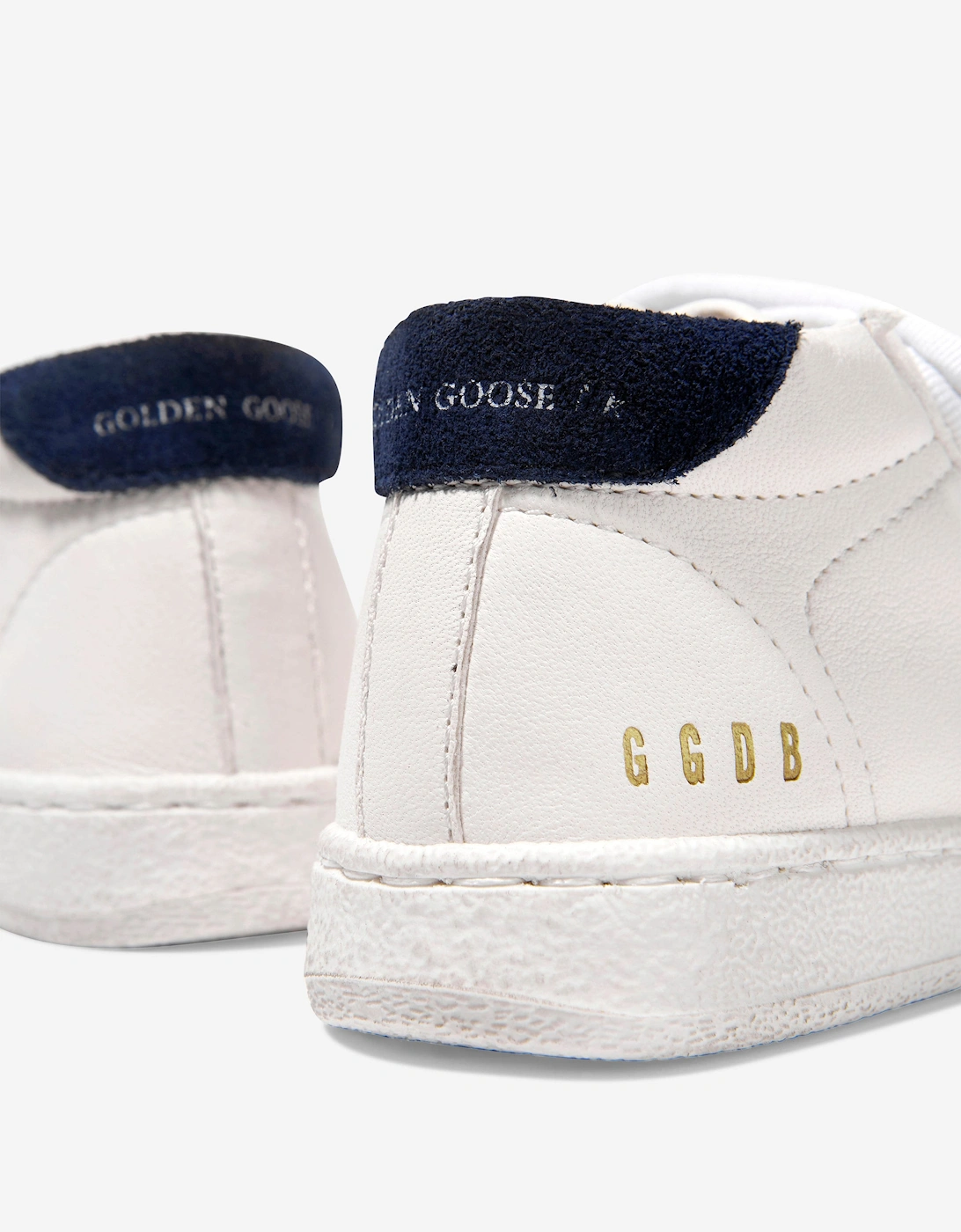 Golden Goose Kids June Leather Star Trainers in White