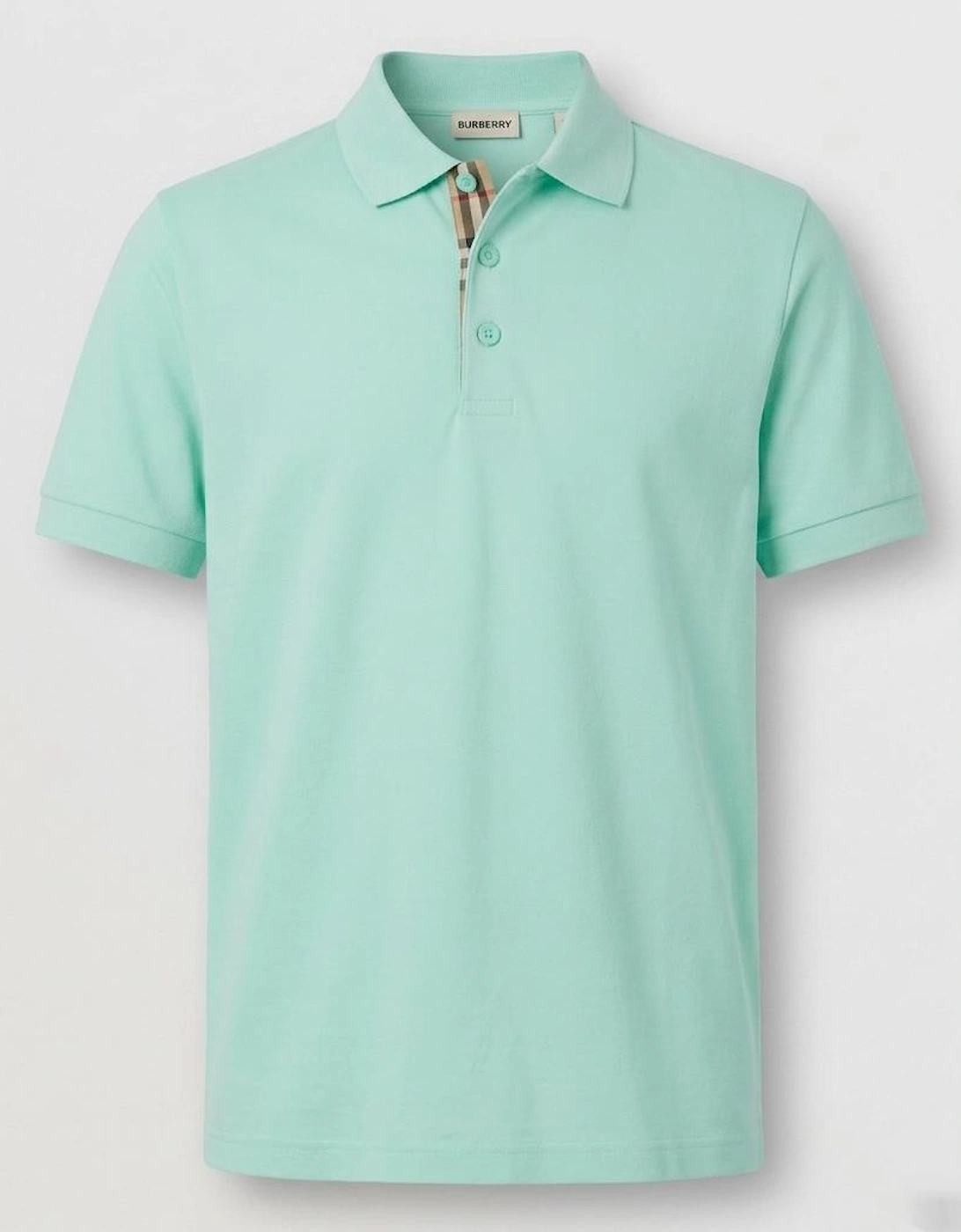 Burberry Check Logo Polo Mint
