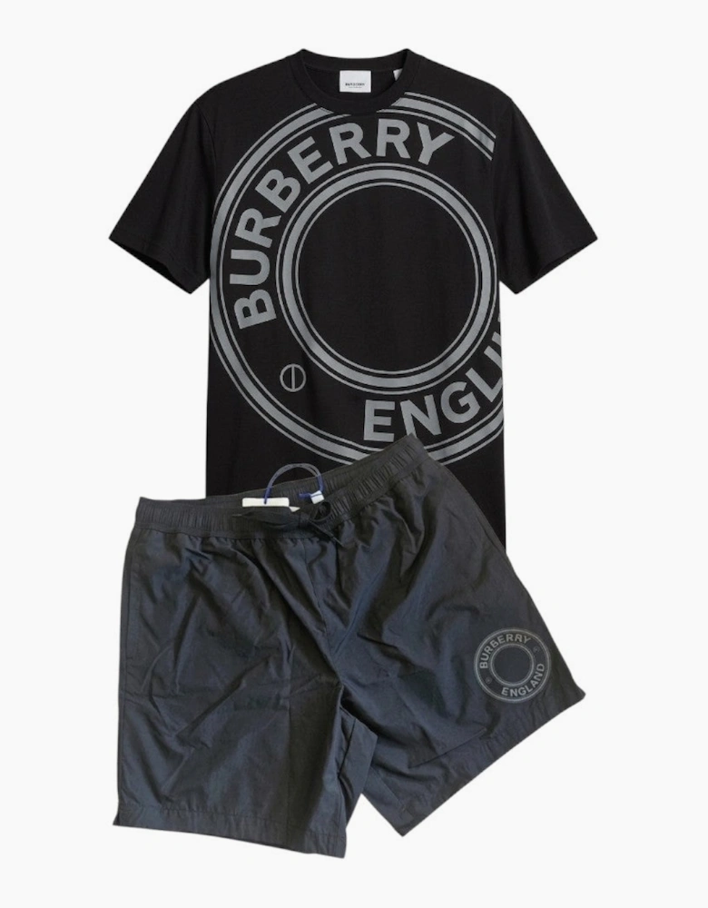 Burberry Graphic Print Shorts Set Black