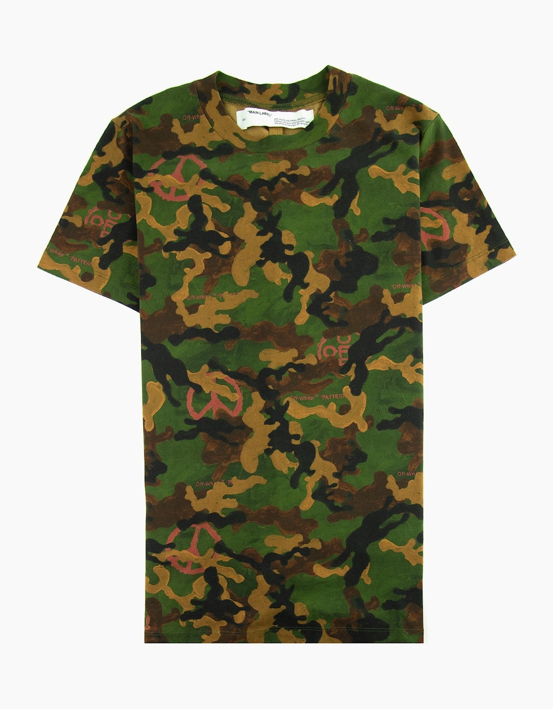 Off White Acrylic Camouflage S/s T Shirt Camo