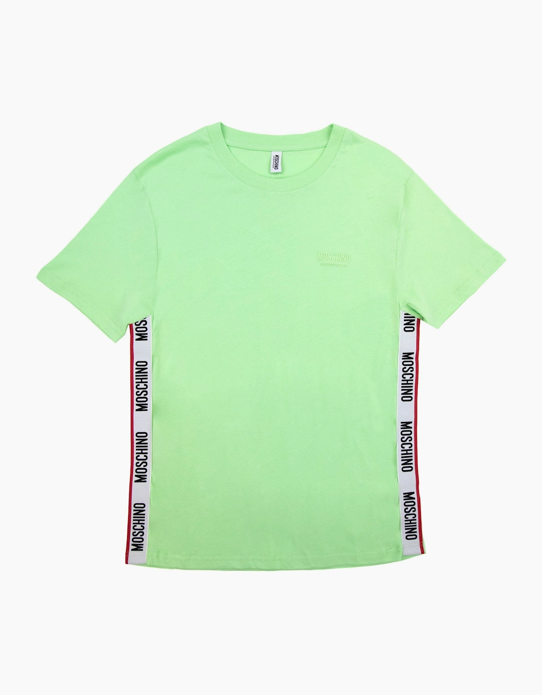 Moschino Underwear Chest Logo Tape T Shirt Green 0449
