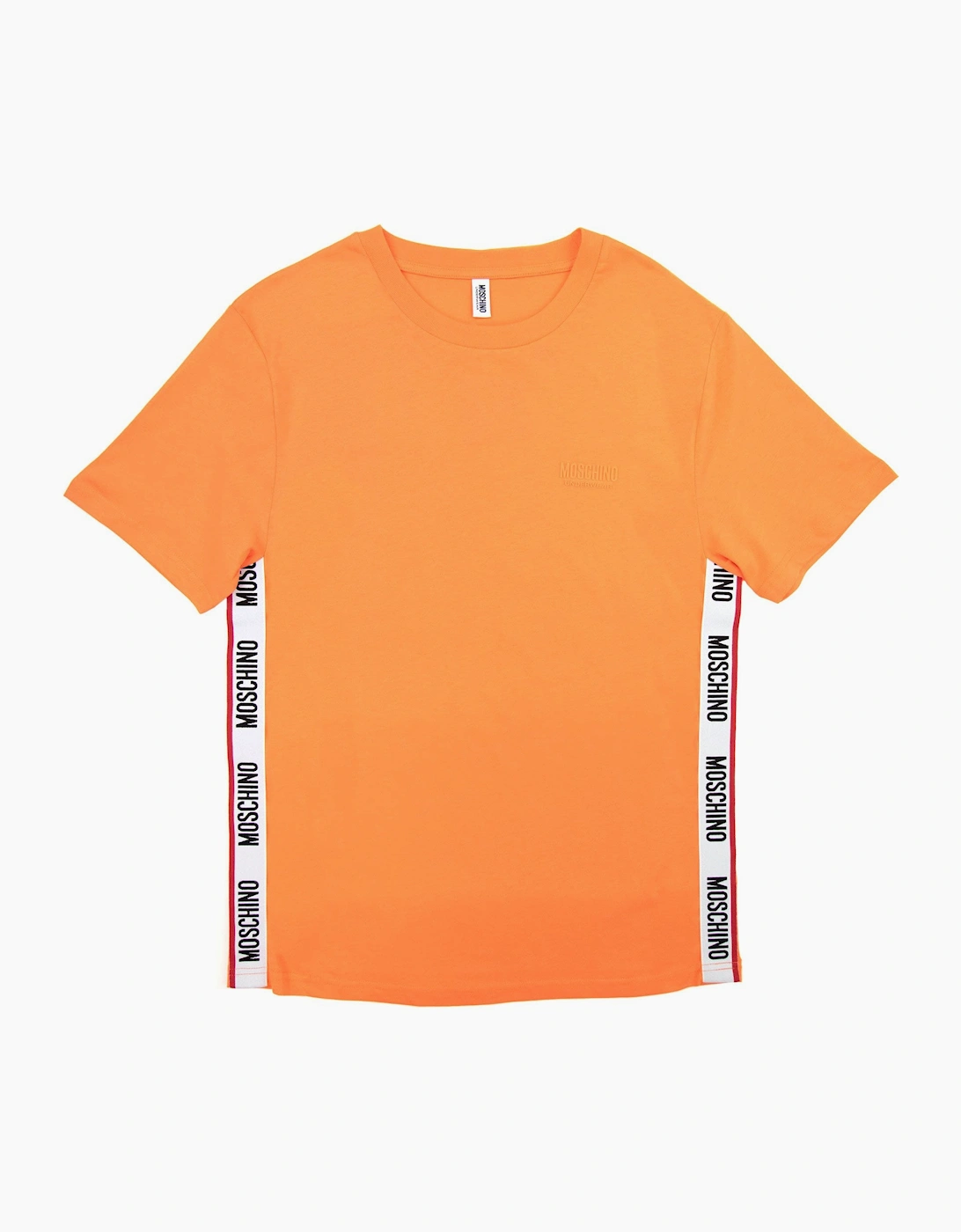 Moschino Underwear Chest Logo Tape T Shirt Orange 0035