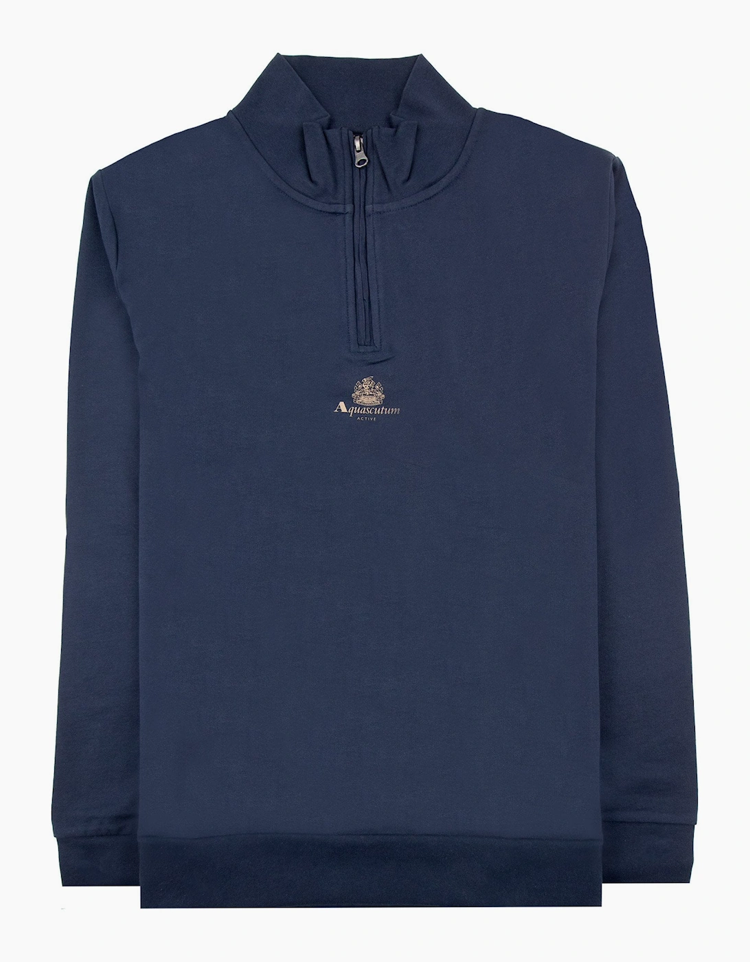 Aquascutum Small Logo Quarter Zip Navy 11, 6 of 5