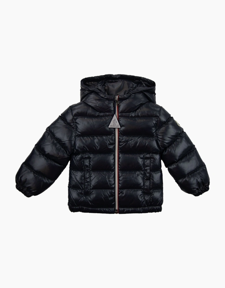 Moncler Junior New Aubert Hooded Down Jacket Navy 742