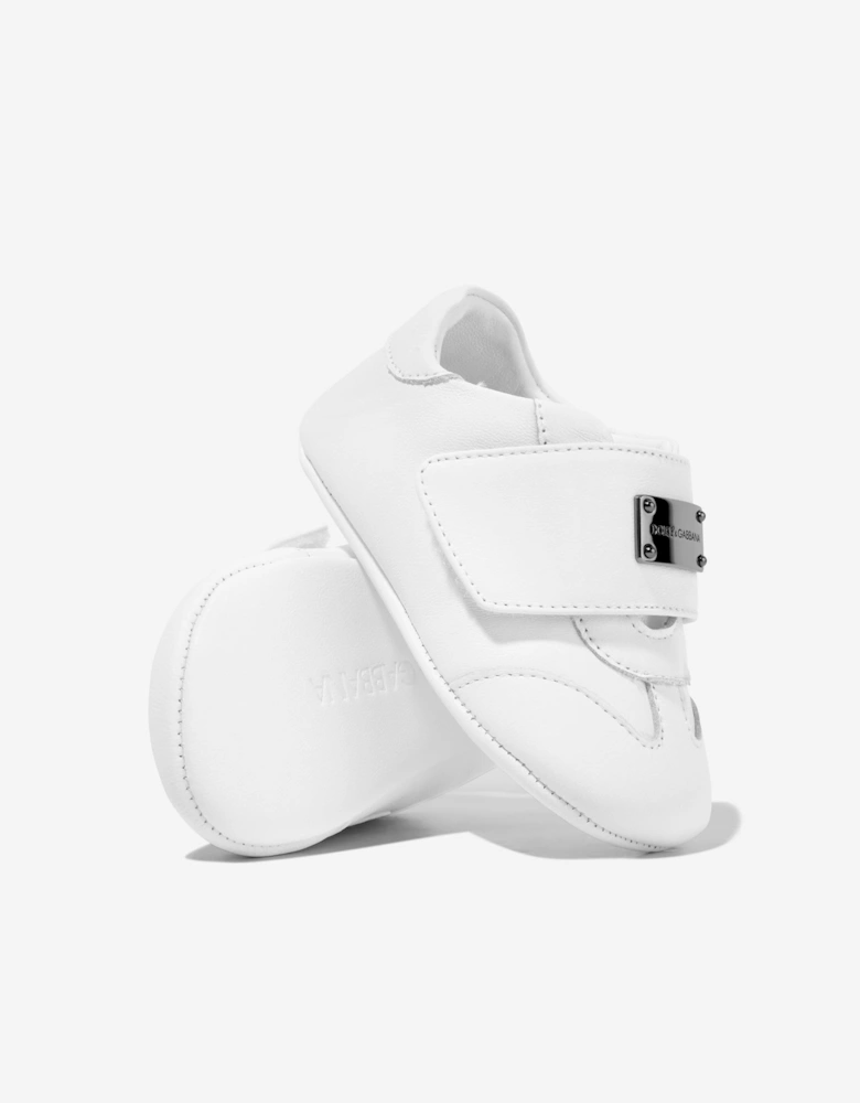 Dolce & Gabbana Baby Leather Pre-Walker Trainers in White