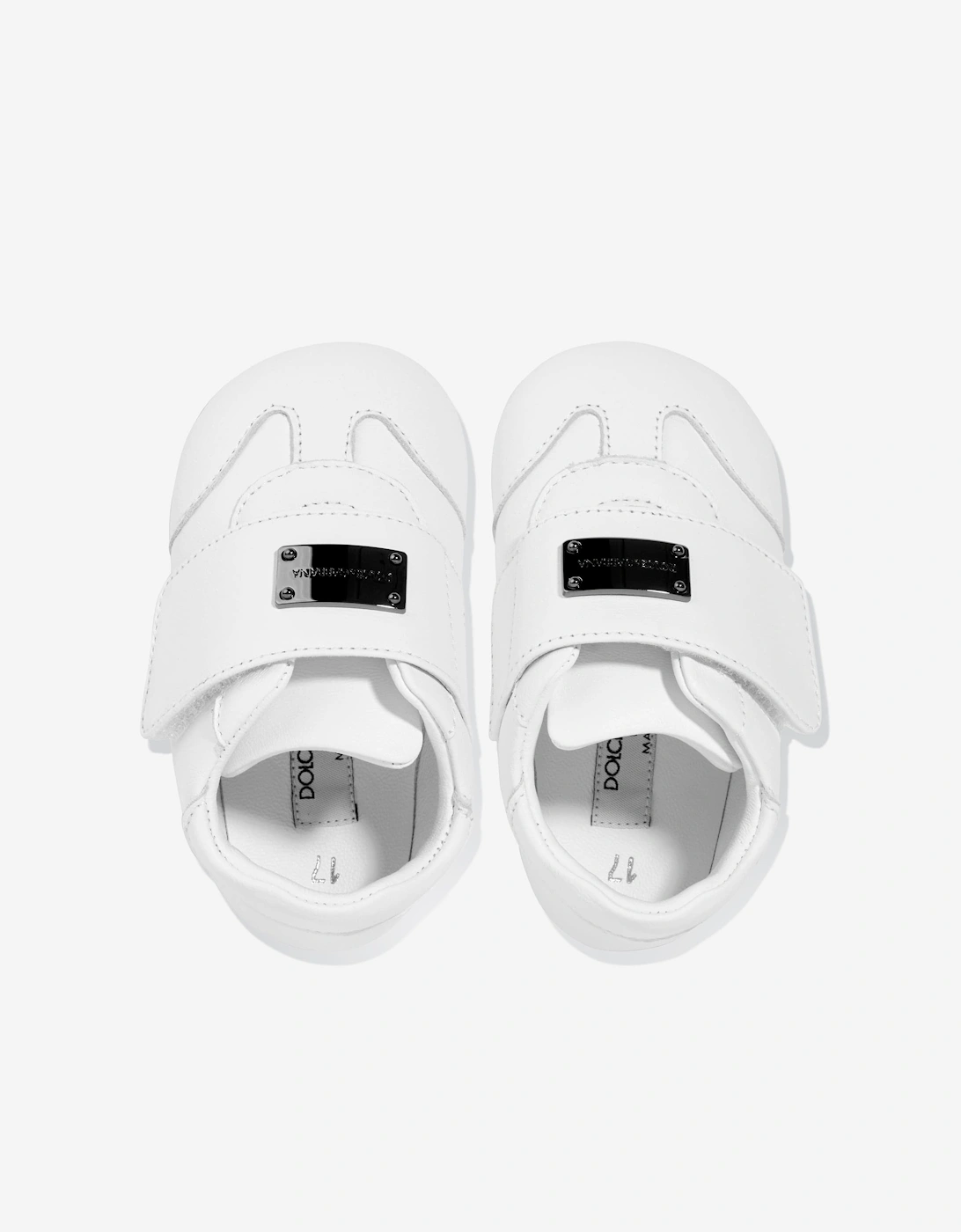 Dolce & Gabbana Baby Leather Pre-Walker Trainers in White