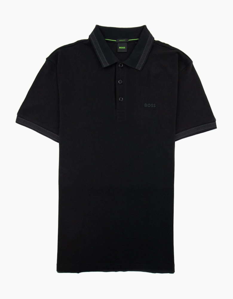 Hugo Boss Paddy Embroidered Logo Polo Black 008