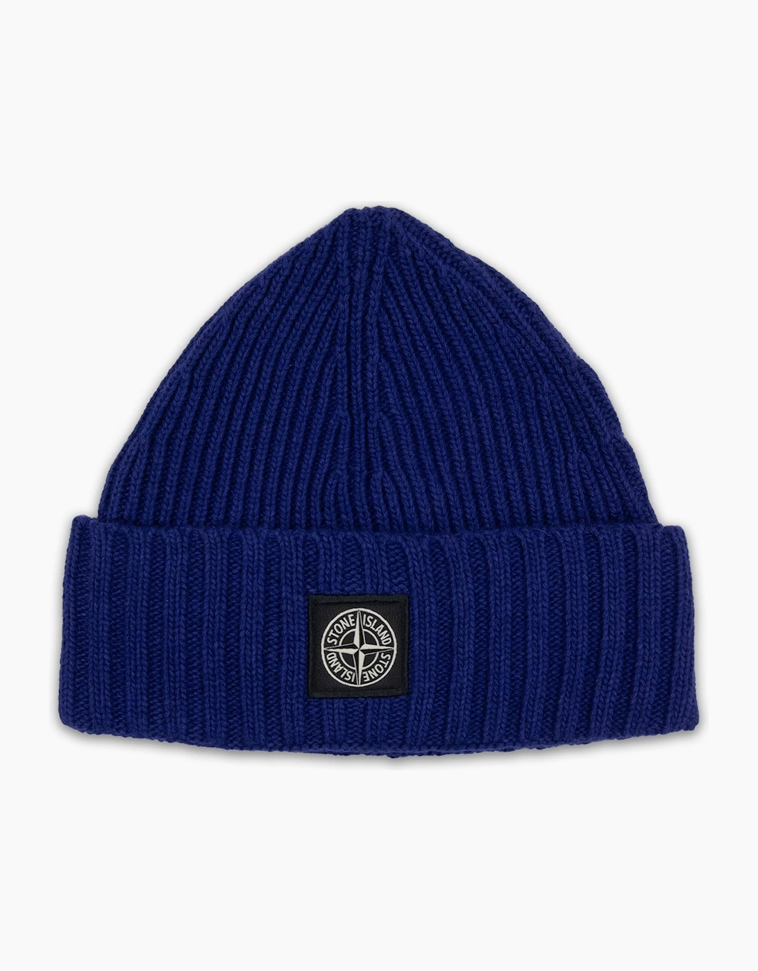 Stone Island Junior N03z3 Wool Ribbed Beanie Electric Blue V0022, 4 of 3