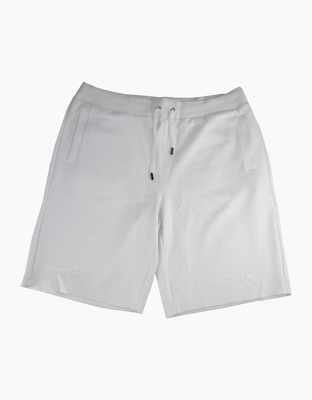 Versace Jeans Neoprene Scuba Metal Logo Shorts White