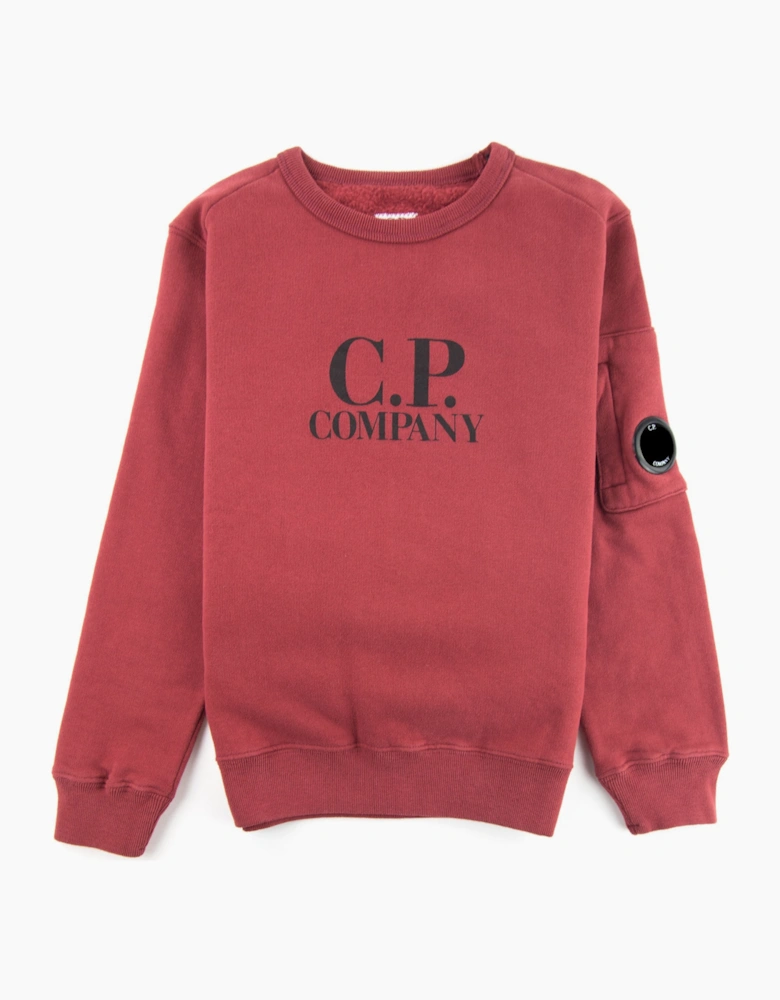 Cp Company Undersixteen Logo Lens Basic Fleece Sweatshirt Scooter 576