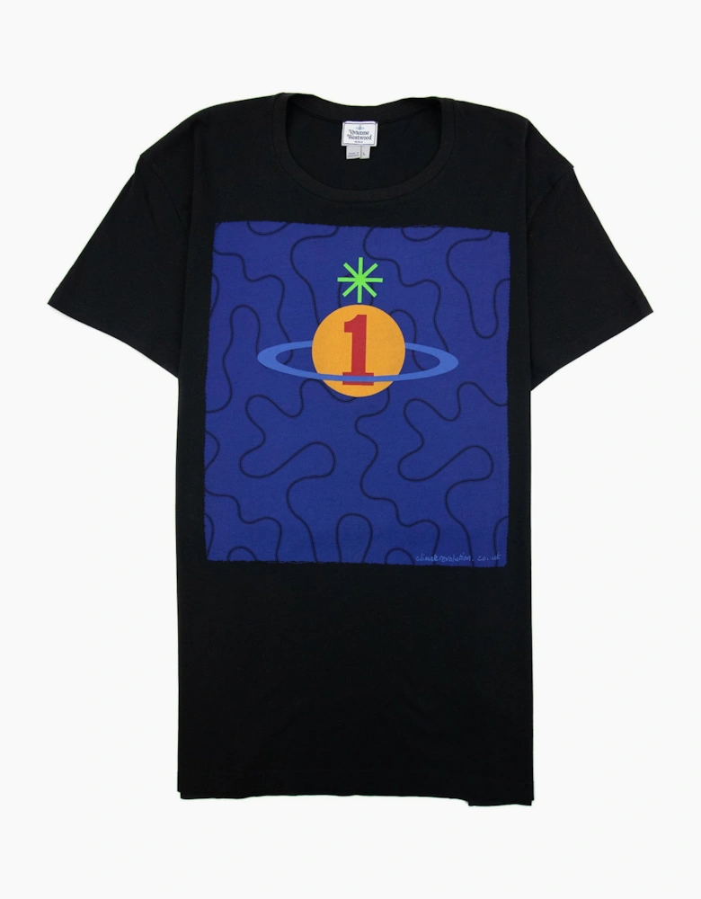 Vivienne Westwood Squiggle Logo Print T Shirt Blue/black