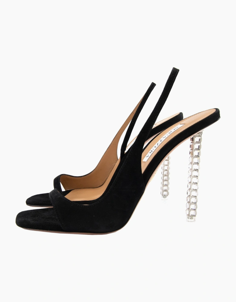 Aquazzura Rock Chic Sling 105 Black