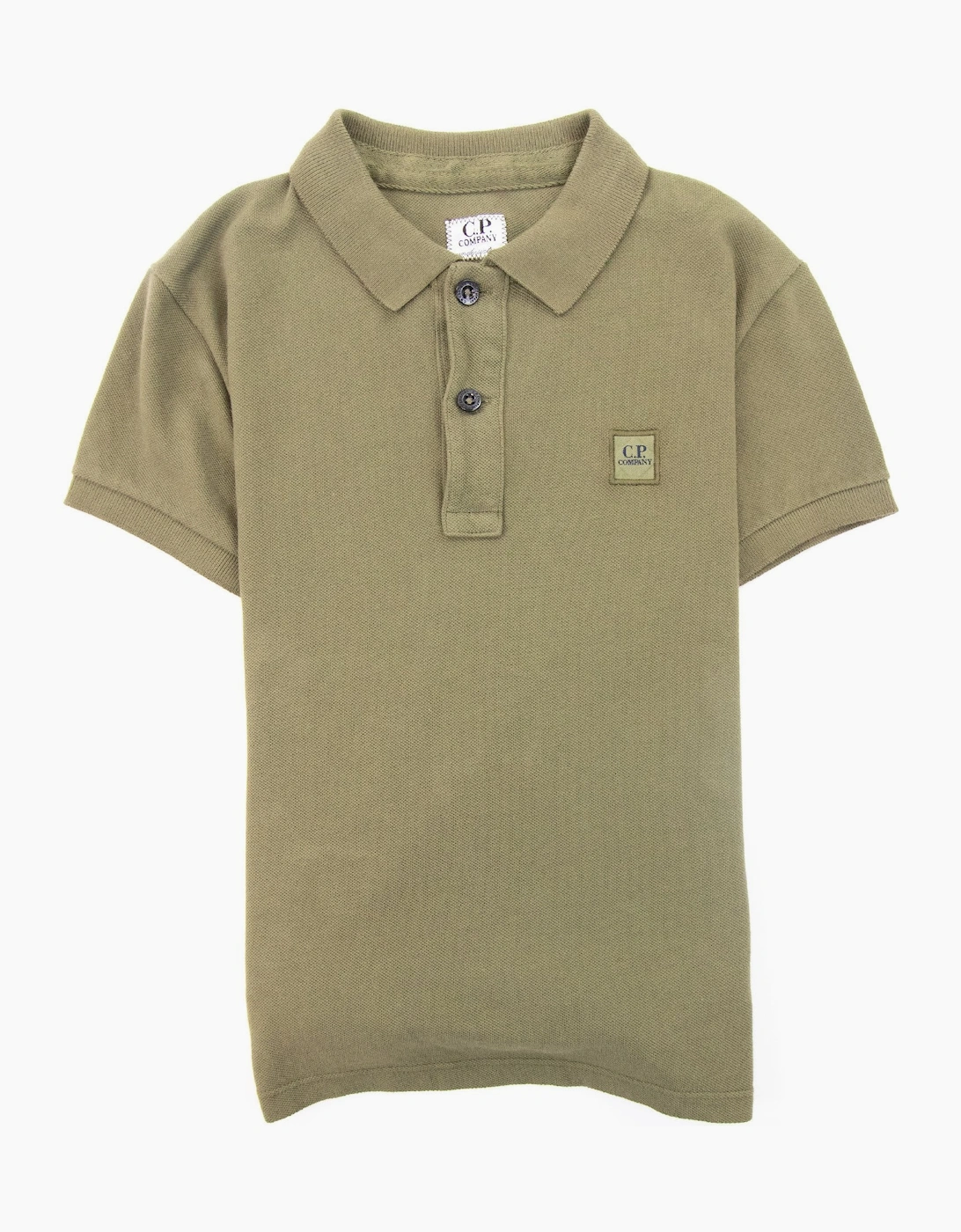 Cp Company Undersixteen Logo S/s Polo Shirt Khaki 659