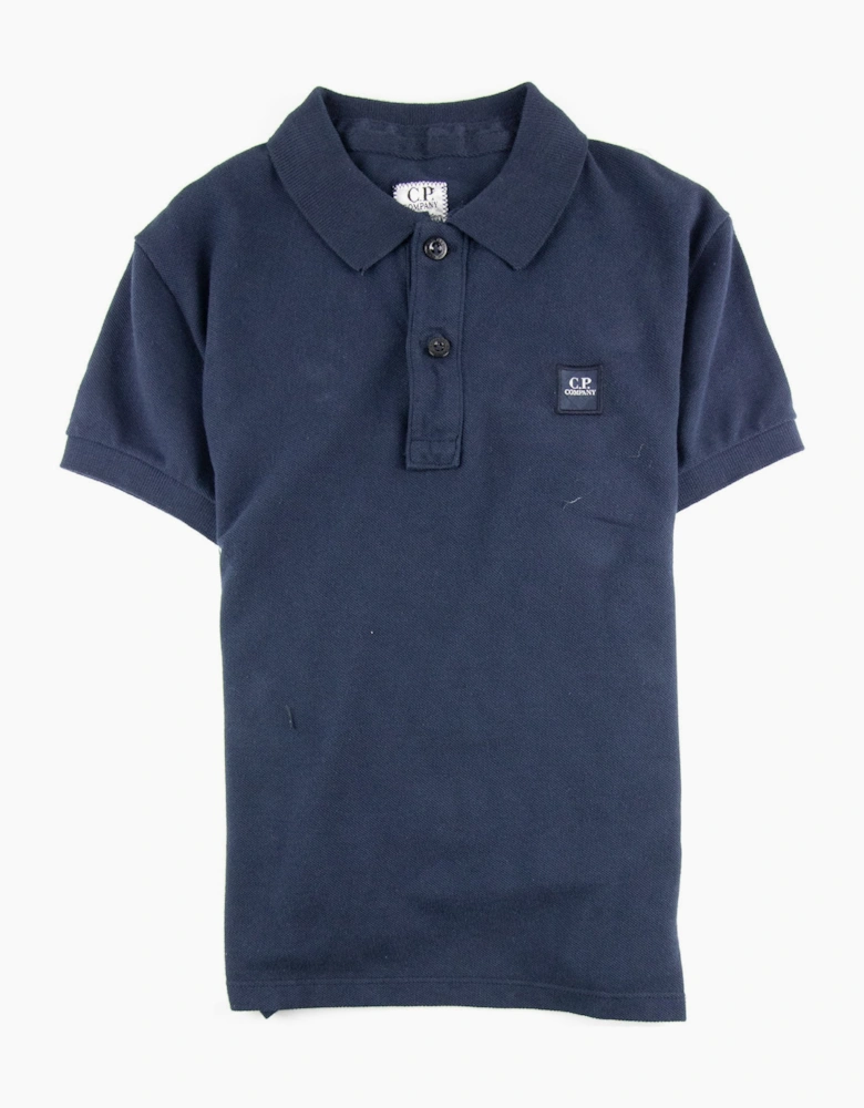 Cp Company Undersixteen Logo S/s Polo Shirt Navy 888