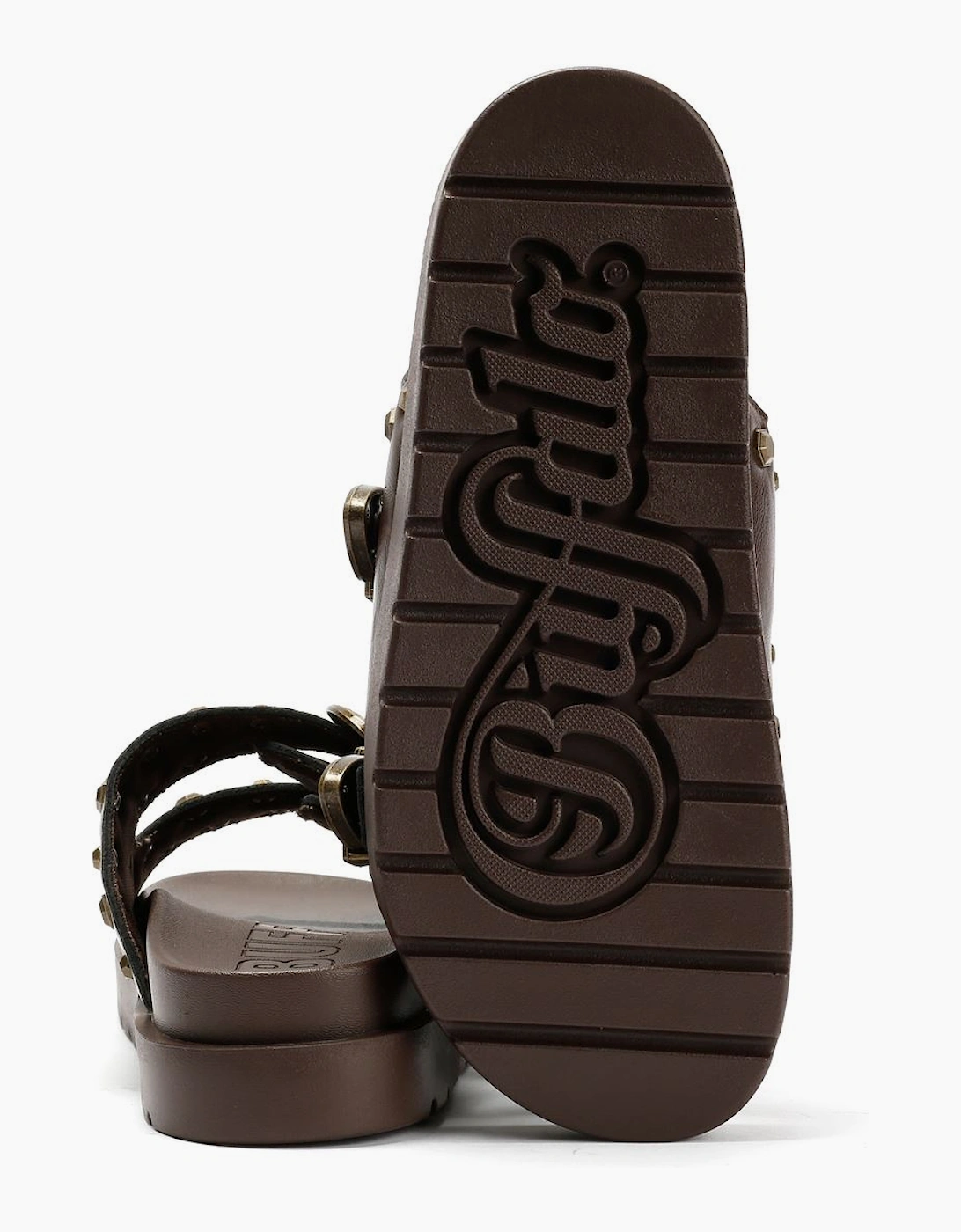 Buffalo Raya Ari West Leather Women's Brown Sandals