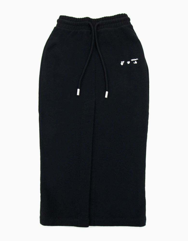 Off White Women Logo Midi Skirt Black/white