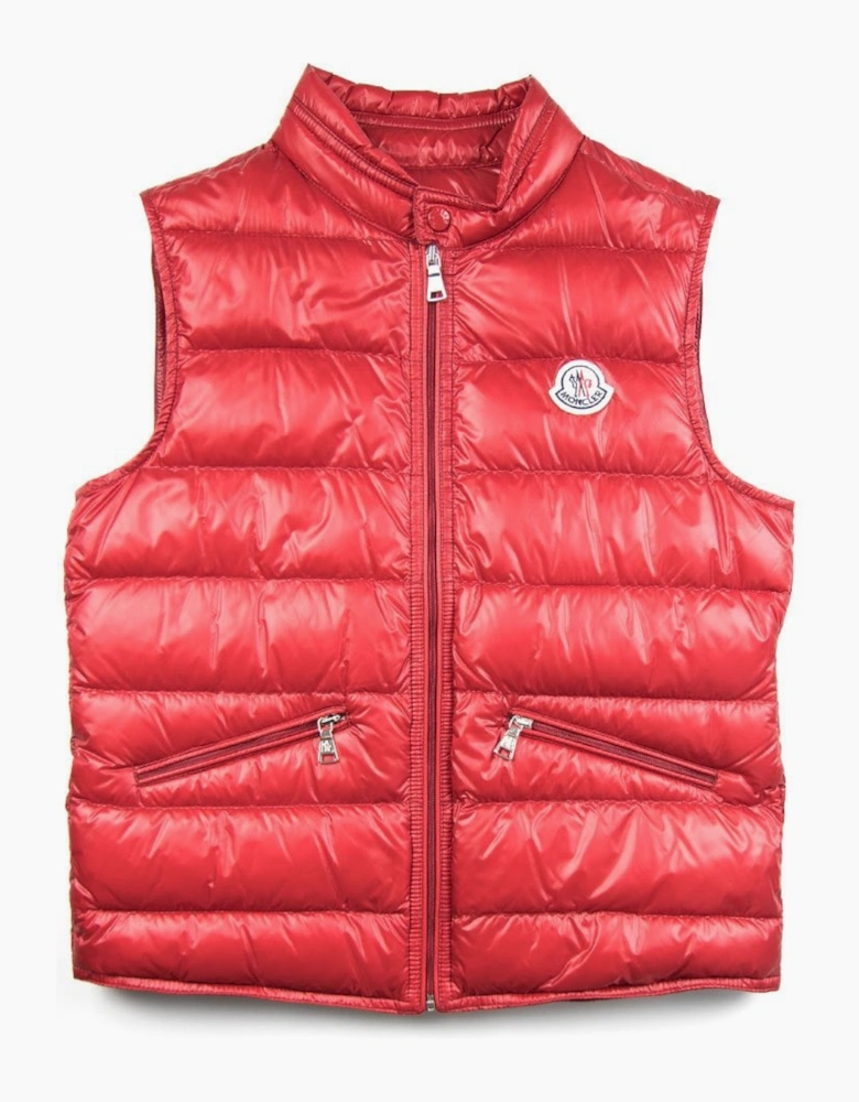 Moncler Junior Gui Gilet Red