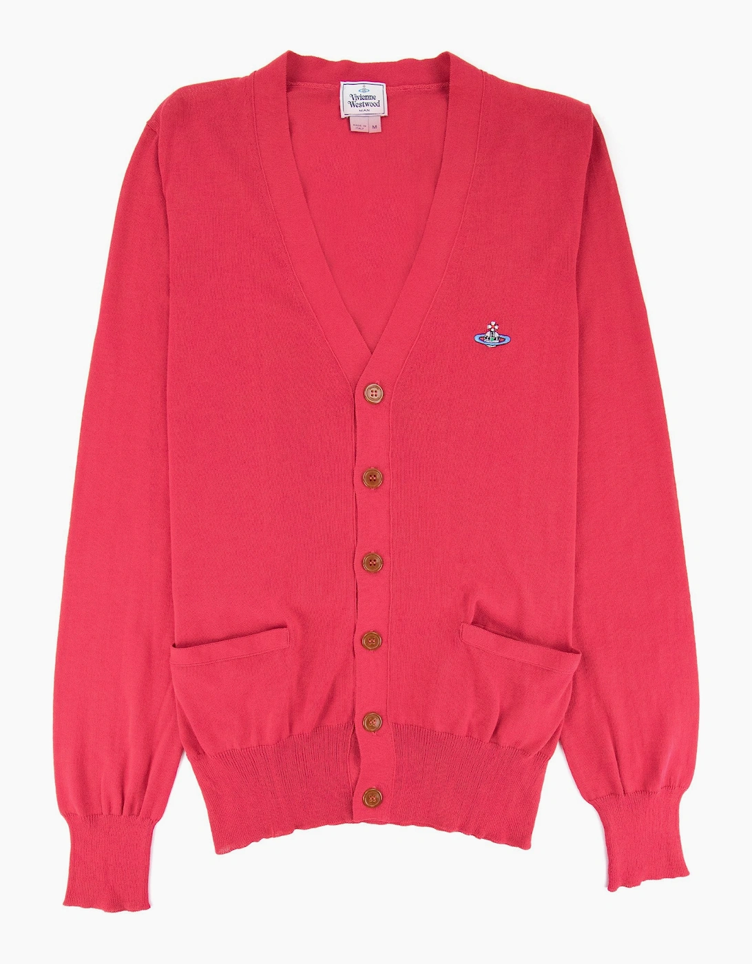 Vivienne Westwood Orb Logo Knitted Cardigan Pink