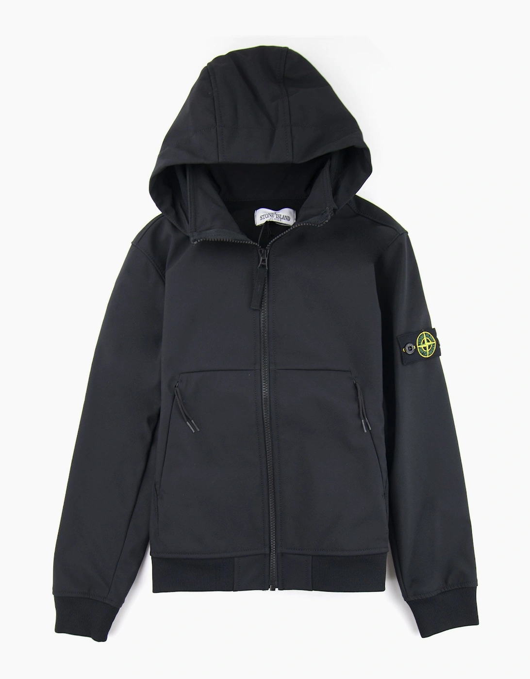 Stone Island Junior Q0230 Soft Shell-R Jacket Black V0029