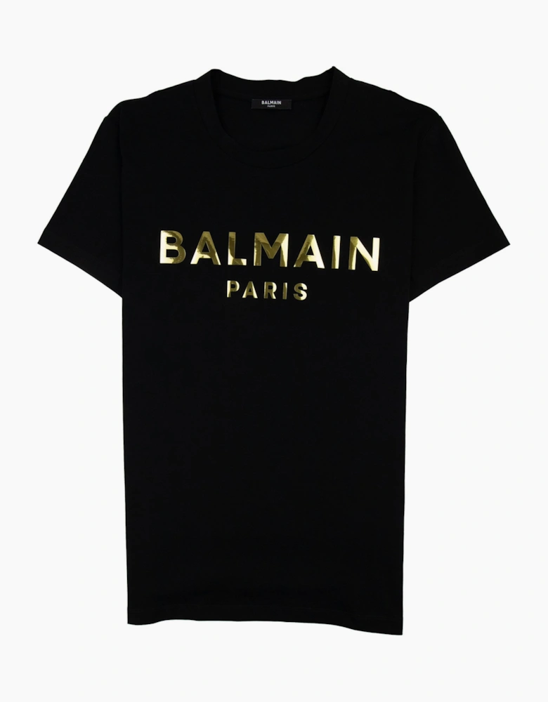 Balmain Metallic Logo T-Shirt Black