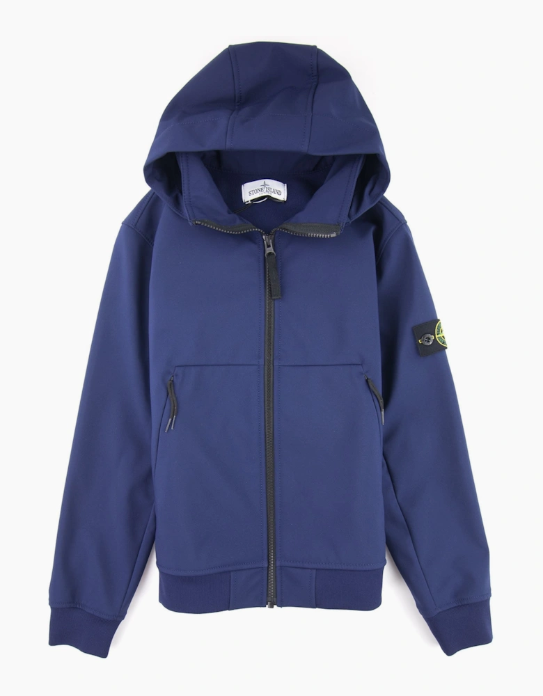 Stone Island Junior Q0230 Soft Shell-R Jacket Blue V0026