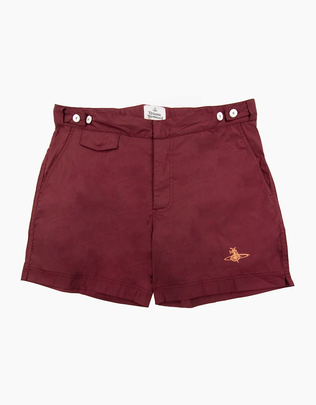 Vivienne Westwood Orb Embroidered Logo Shorts Wine
