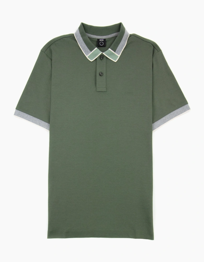 Hugo Boss Parlay 139 Colour Blocked Collar Khaki