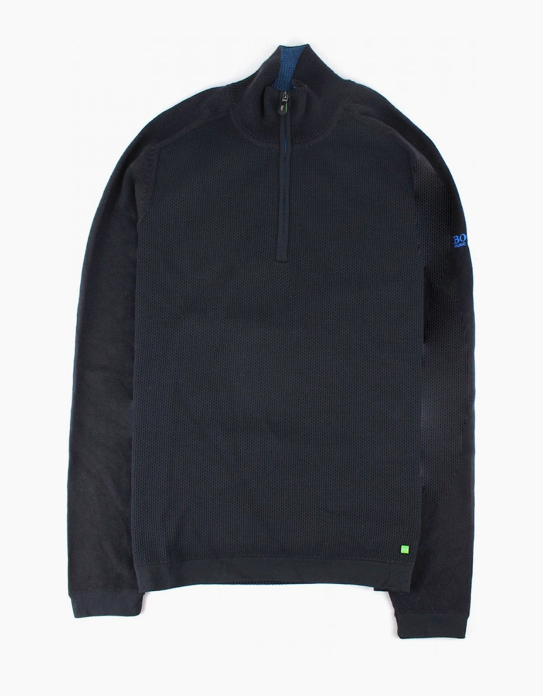 Hugo Boss Zor Quarter-zip Arm Logo Swatshirt Black, 3 of 2