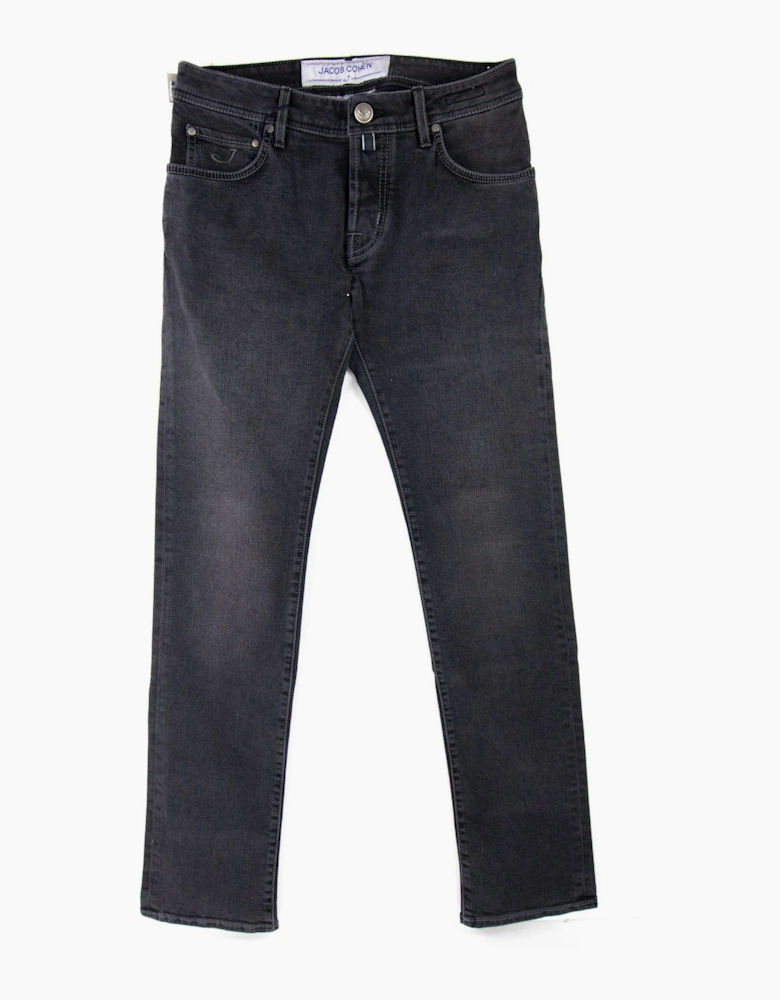Jacob Cohen Black Patch Stretch Jeans Dark Grey 001