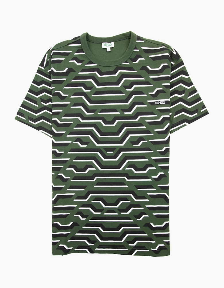 Kenzo Crew Neck Straight T Shirt Green