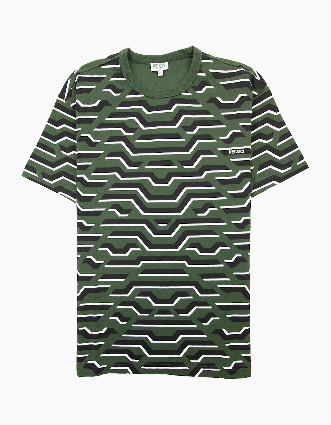 Kenzo Crew Neck Straight T Shirt Green