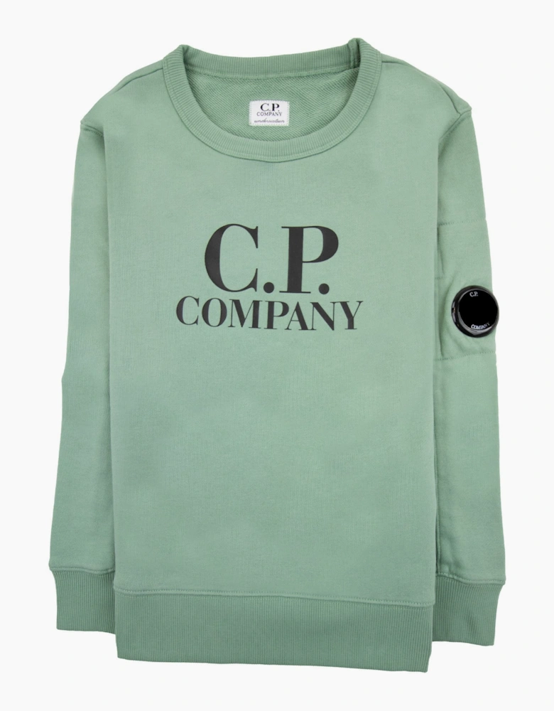 Cp Company Undersixteen Basic Lens Crewneck Sweatshirt Green 626