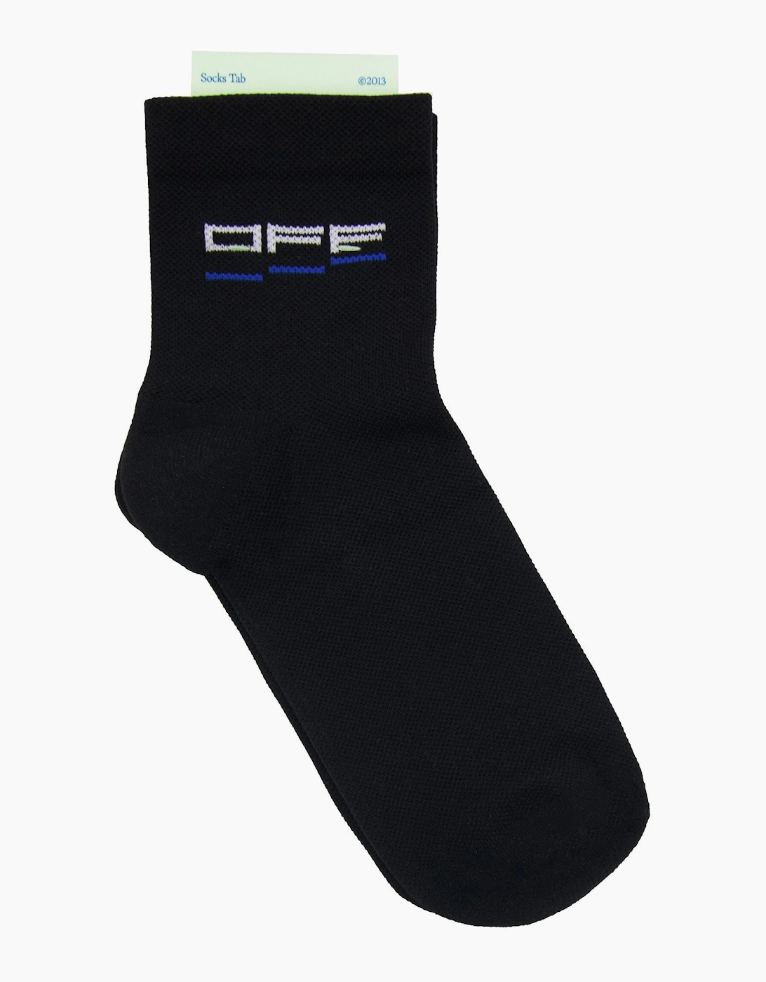 Off White Steps Off Logo Low Socks Black/white