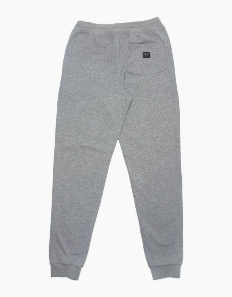 Paul And Shark Back Pocket Patch Logo Tracksuit Bottoms Light Grey