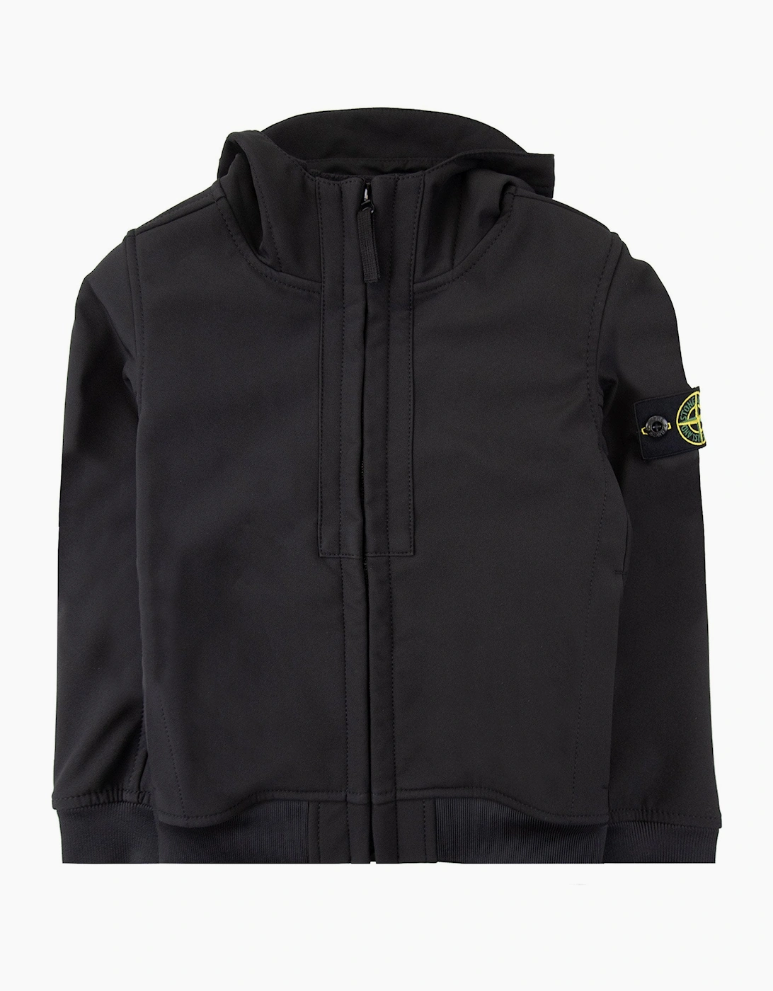 Stone Island Junior Q0122 Soft Shell-r_e.dye® Technology In Recycled Polyester Black V0029, 7 of 6