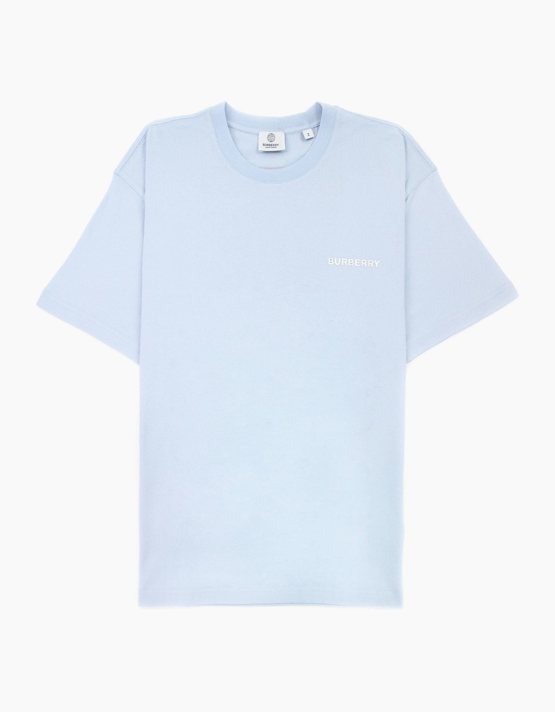 Burberry Back Monogram Motif Cotton Oversized T-shirt Sky Blue