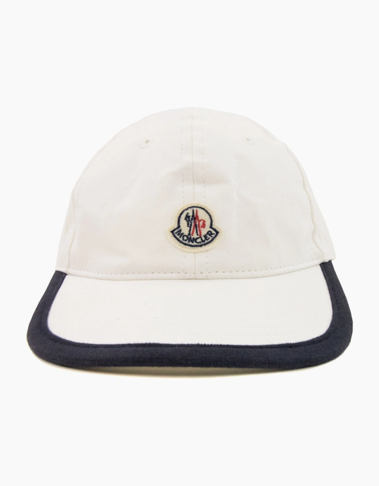 Moncler Junior Moncler Logo Cap White