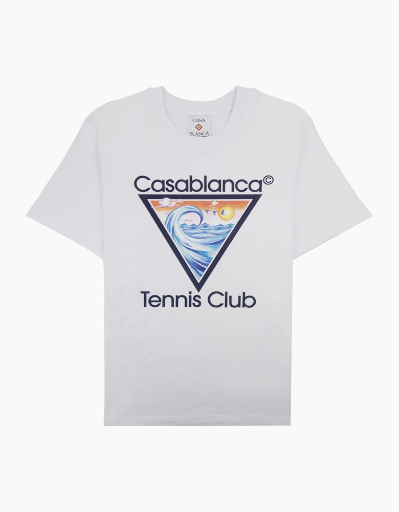 Casablanca Tennis Club Icon Printed T-shirt White