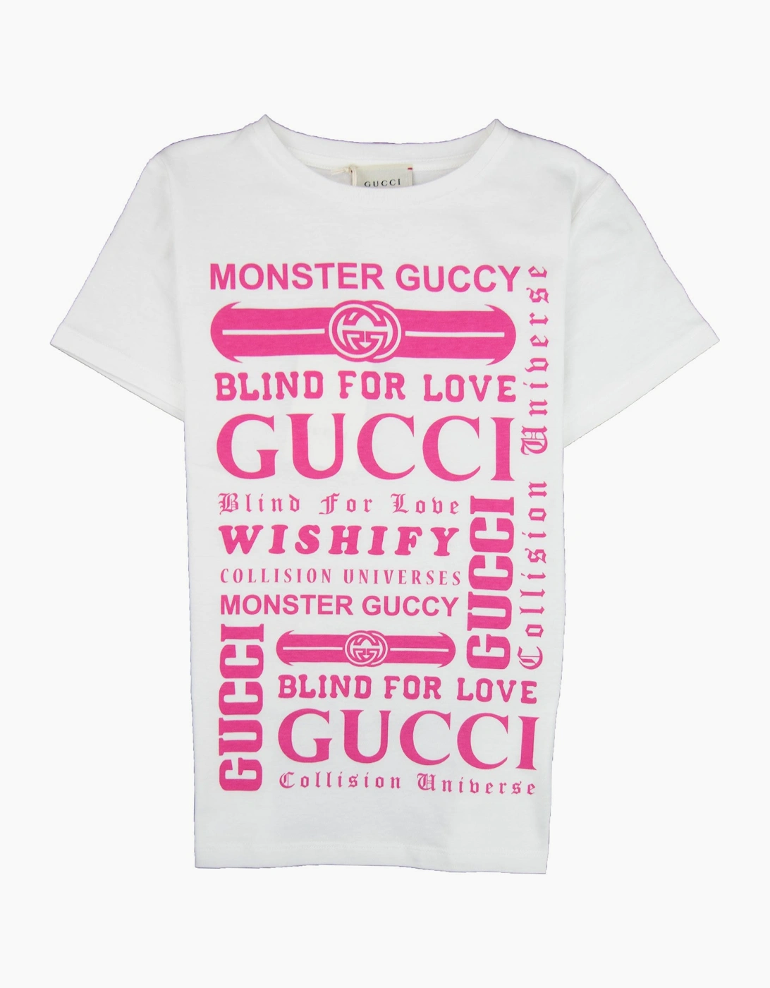 Gucci Junior Logomania Print T-shirt Cream/Pink 9473