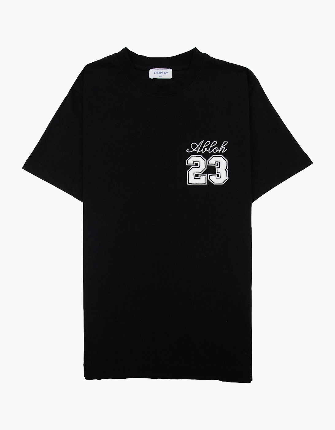 Off White 23 Logo Slim S/s T Shirt Black/white