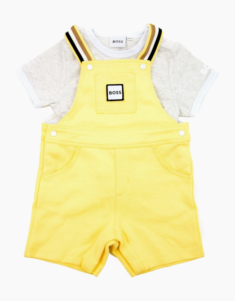 Hugo Boss Kids Boy Dungarees Set Yellow 528