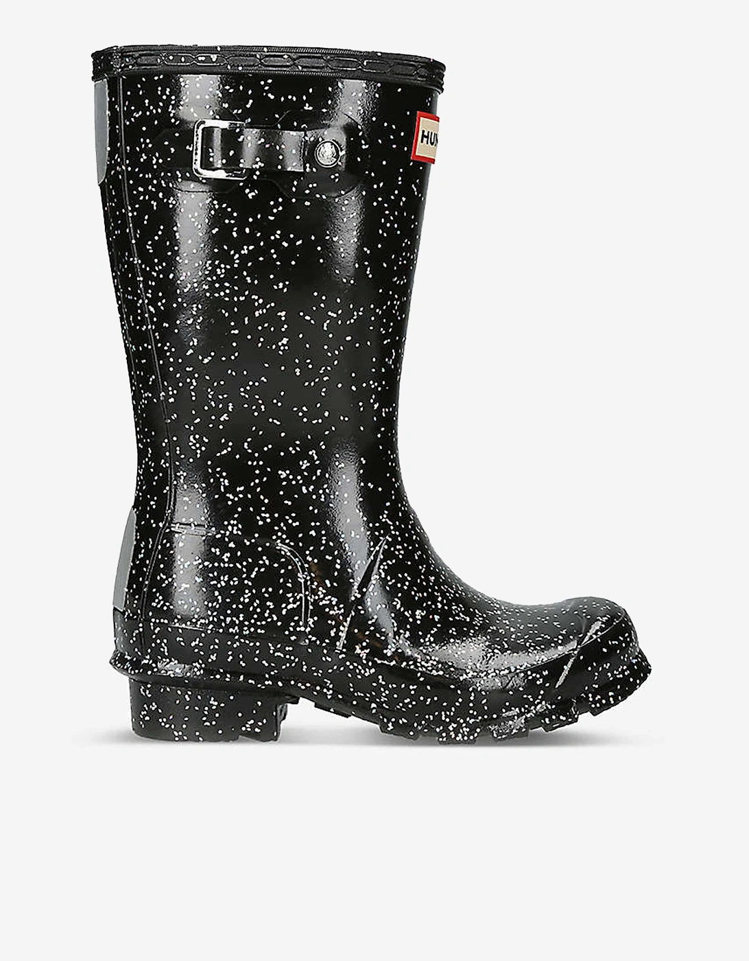 Hunter Girls Original Giant Glitter Wellingon Boots in Black