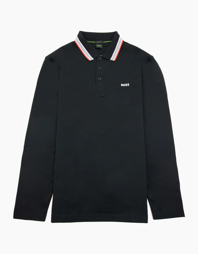 Hugo Boss Plisy Regular Fit L/s Polo Black 004