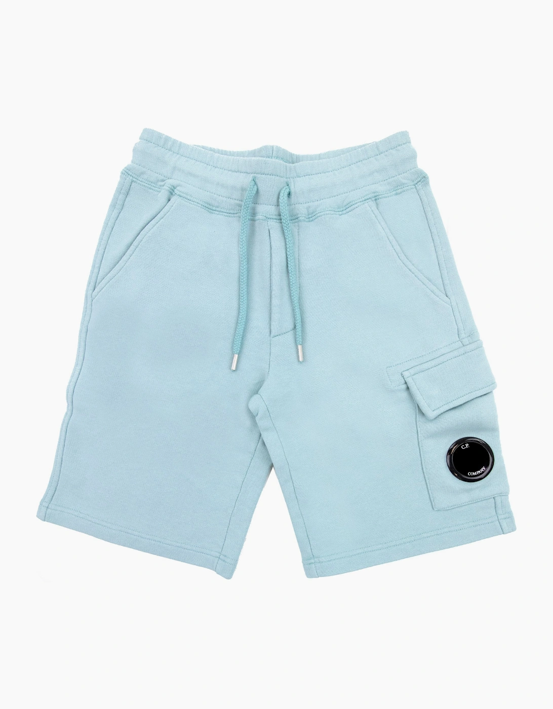 Cp Company Undersixteen Grey Lens Logo Bermuda Shorts Mineral Blue 811, 6 of 5