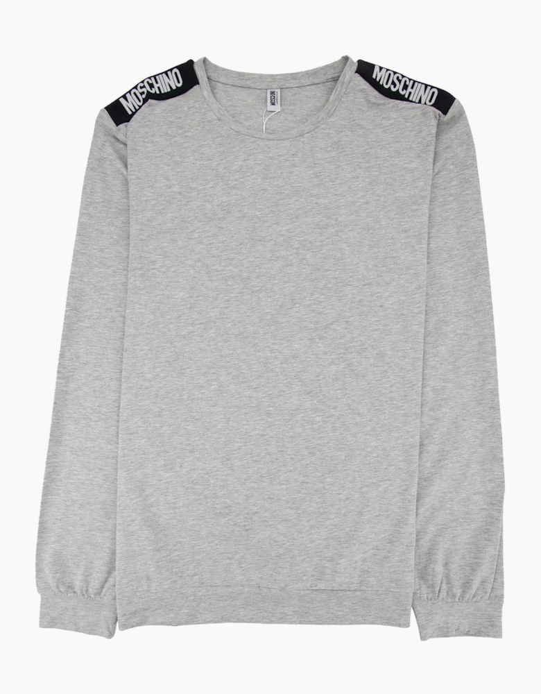 Moschino Underwear Long Sleeve Shoulder Top Grey