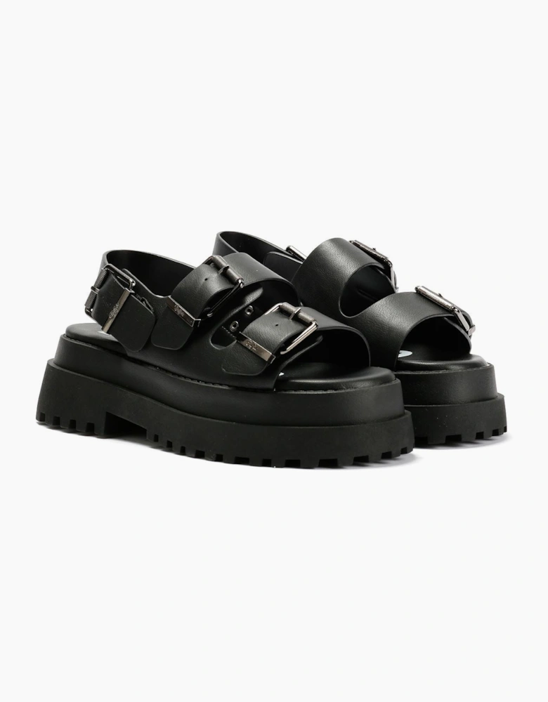 Buffalo Pluto Ari Women's Black Sandals
